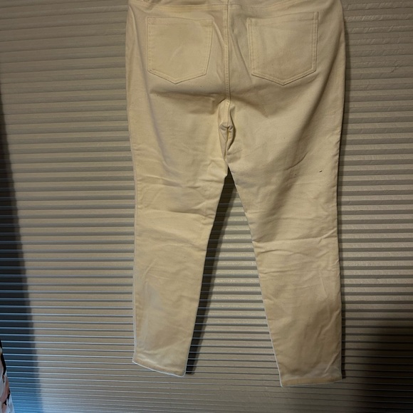 EUC Cream Velour Skinny Ankle Jeans 8 - Picture 6 of 6